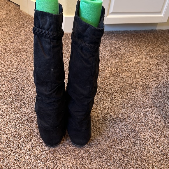 Faux Suede Slouch Boots - Picture 3 of 4